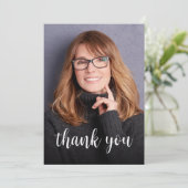 Custom Foto Sage Green 40. Geburtstag Party Dankeskarte (Stehend Vorderseite)