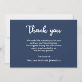 Custom Foto Sailboat Beerdigung Forever Segelboot Dankeskarte (Rückseite)