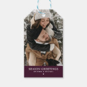 Custom Foto Saison Gruß Weihnachten Geschenkanhänger (Vorderseite)