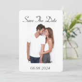 CUSTOM-FOTO SAVE THE DATE EINLADUNG (Stehend Vorderseite)