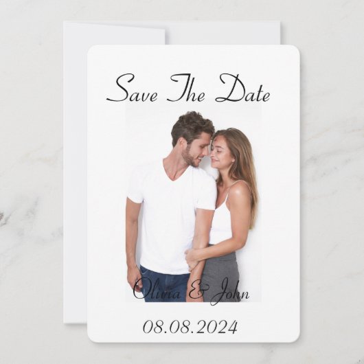 CUSTOM-FOTO SAVE THE DATE EINLADUNG (Vorderseite)