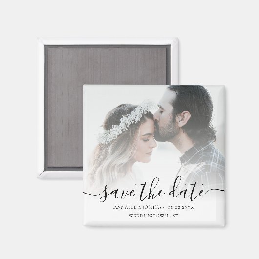 Custom Foto Save the Date Hochzeit Magnet (Vorderseite/Rückseite)