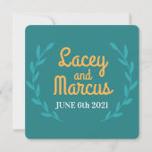 Custom Foto Save the Date Hochzeit Mitteilungskarte (Rückseite)