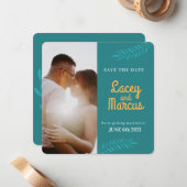Custom Foto Save the Date Hochzeit Mitteilungskarte (Vorderseite/Rückseite Beispiel)