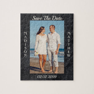 Custom Foto Save the Date Jigsaw Puzzle