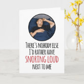 CUSTOM Foto Schnarchen Lang frech jung Romantische Karte (Gelbe Blume)