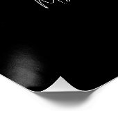 Custom Foto Schwarz-weiße Freunde Geburtstag Poster (Ecke)