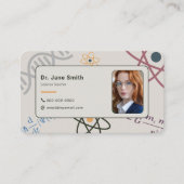 Custom Foto - Science Teacher Visitenkarte (Vorderseite)