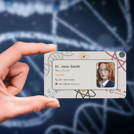 Custom Foto - Science Teacher Visitenkarte