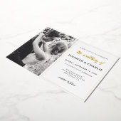 Custom Foto Script Real Foil Elegante Folieneinladung (Gedreht)