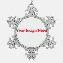 Custom Foto Selfie Personalisiert 4 Mama Schneeflocken Zinn-Ornament