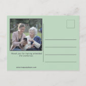 Custom Foto Senior Zuhause Caregier Vielen Dank Postkarte (Rückseite)