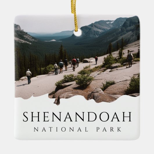 Custom Foto Shenandoah Nationalpark Souvenir Keramikornament (Vorderseite)