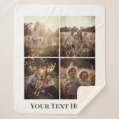 Custom Foto Sherpa Blanket Collage Oma Geschenk Sherpadecke (Vorderseite)