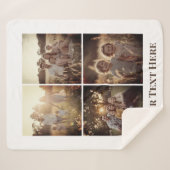 Custom Foto Sherpa Blanket Collage Oma Geschenk Sherpadecke (Vorderseite (Horizontal))