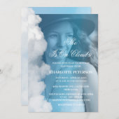 Custom Foto Sie ist auf Cloud 9 Brautparty Einladung (Vorne/Hinten)