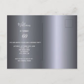 Custom Foto Silber Fuchs Geburtstagseinladung Postkarte (Rückseite)