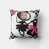 Custom Foto Silhouette Ballerina Kissen (Rückseite)