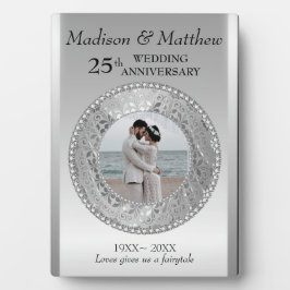 Custom Foto Silver Background Jubiläum Plaque Fotoplatte
