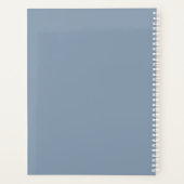 Custom Foto Simple Dusty Blue & White Wedding Planer (Rückseite)