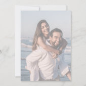 Custom Foto Simple & Elegant Periwinkle Wedding Einladung (Rückseite)