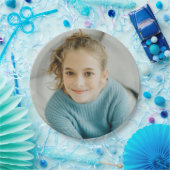 Custom Foto Simple Funny Funny face Pappteller (Party)