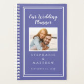 Custom Foto Simple Periwinkle Blue White Wedding Planer (Vorderseite)