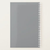 Custom Foto Simple Trendy Gray White Chic Wedding Planer (Rückseite)