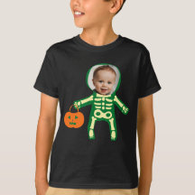 Custom Foto Skelett Halloween-Trick oder Behandlun