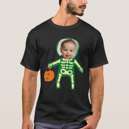 Custom Foto Skelett Halloween-Trick oder Behandlun T-Shirt