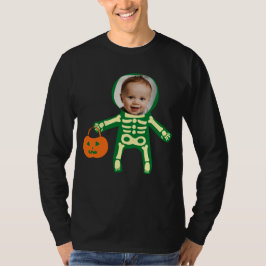 Custom Foto Skelett Halloween-Trick oder Behandlun T-Shirt