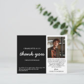 Custom Foto Small Business Vielen Dank Postkarte (Stehend Vorderseite)