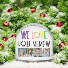 Custom Foto Snow Globe for GRANDMA - Regenbogentex Schneekugeln