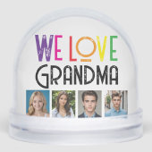 Custom Foto Snow Globe for GRANDMA - Regenbogentex Schneekugeln (Vorderseite)