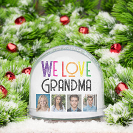 Custom Foto Snow Globe for GRANDMA - Regenbogentex Schneekugeln