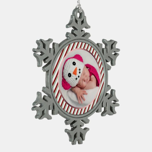 Custom Foto Snowflake Ornament (Links)