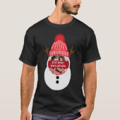 Custom Foto Snowman Weihnachts-T - Shirt (Vorderseite)