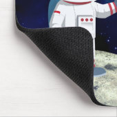 Custom Foto Spaceman on Moon Kids Fun Mousepad (Ecke)