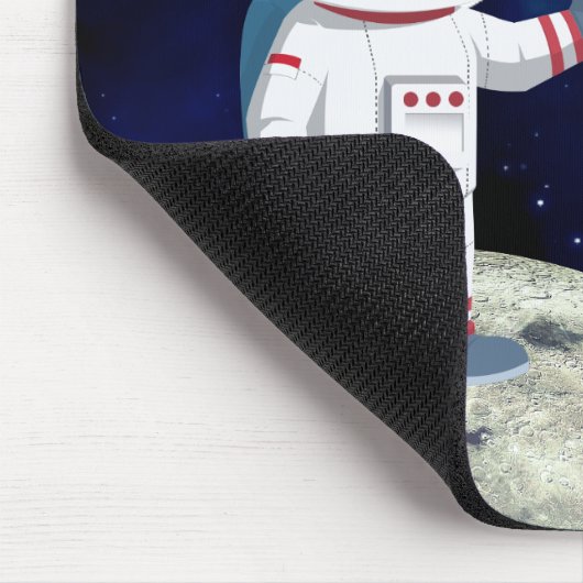 Custom Foto Spaceman on Moon Kids Fun Mousepad (Ecke)