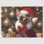 Custom Foto Sphynx Cat Weihnachtsgeschenk Wrapping Seidenpapier (Vorderseite)