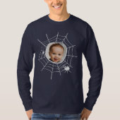 Custom Foto Spider Spinnennetze gruselig Spore T-Shirt (Vorderseite)