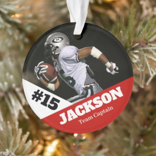 Custom Foto Sportkeepake Ornament Fußball