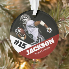 Custom Foto Sportkeepake Ornament Fußball