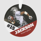 Custom Foto Sportkeepake Ornament Fußball (Vorderseite)