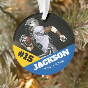 Custom Foto Sportkeepake Ornament Fußball