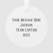 Custom Foto Sportkeepake Ornament Fußball (Rückseite)