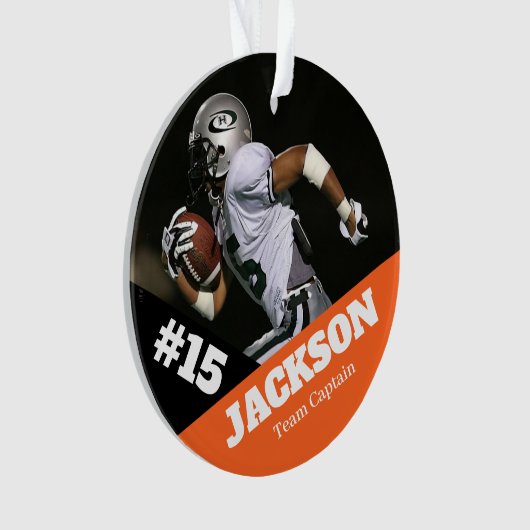 Custom Foto Sportkeepake Ornament Fußball (Vorderseite)