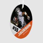 Custom Foto Sportkeepake Ornament Fußball (Vorderseite)