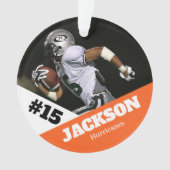 Custom Foto Sportkeepake Ornament Fußball (Vorderseite)