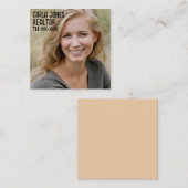 CUSTOM FOTO SQUARE MODERN QUADRATISCHE VISITENKARTE (Vorne/Hinten)
